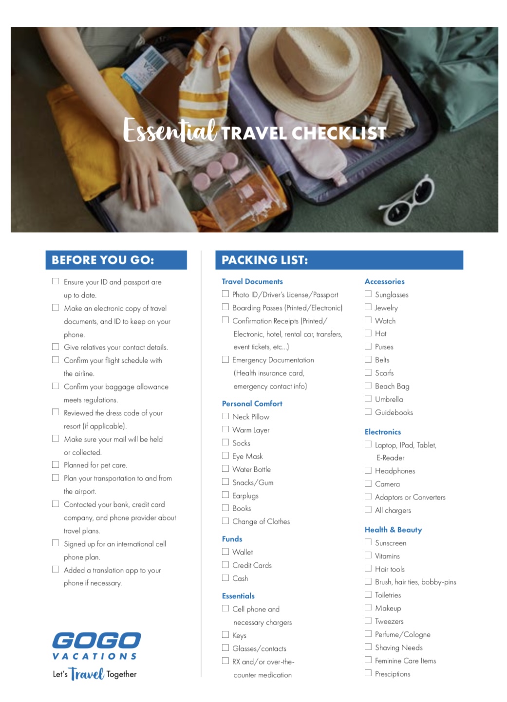The Complete Travel & Packing Checklist
