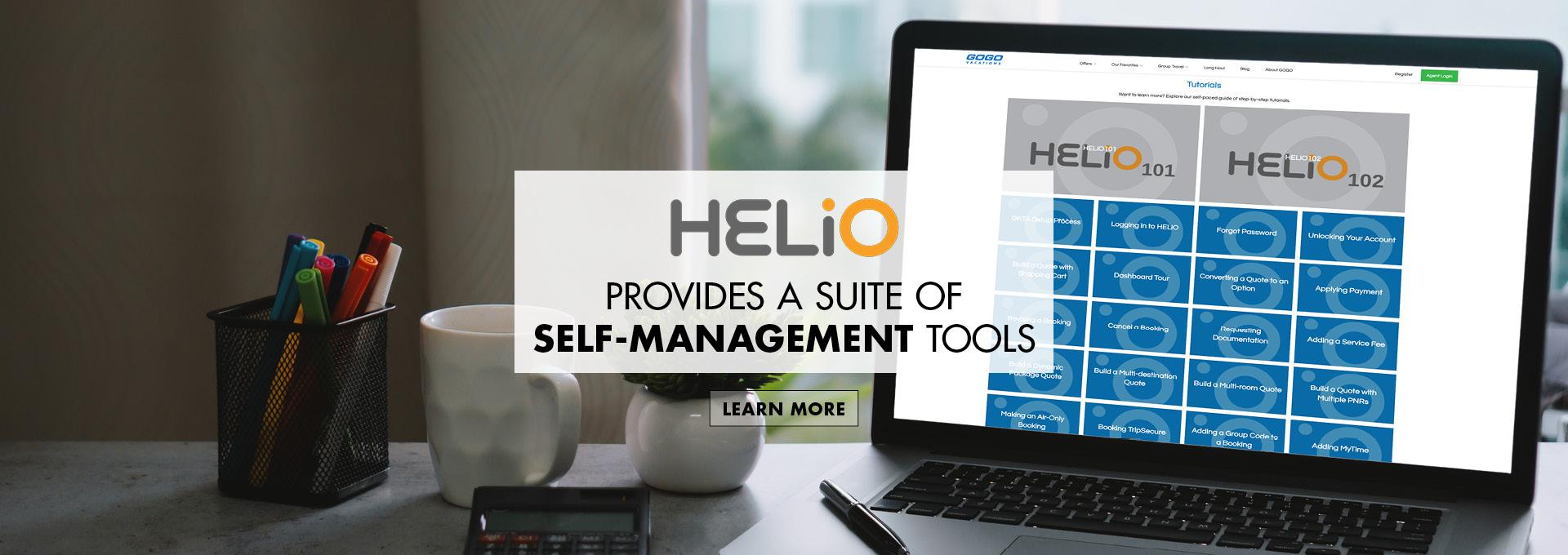 HELiO provides a suite of self-management tools